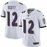 Nike Men & Women & Youth Ravens 12 Jaleel Scott White NFL Vapor Untouchable Limited Jersey,baseball caps,new era cap wholesale,wholesale hats